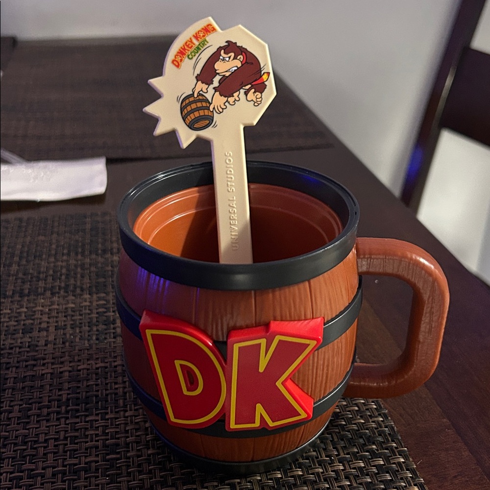 Nintendo DK Barrel Mug - Red, Brown, and Black